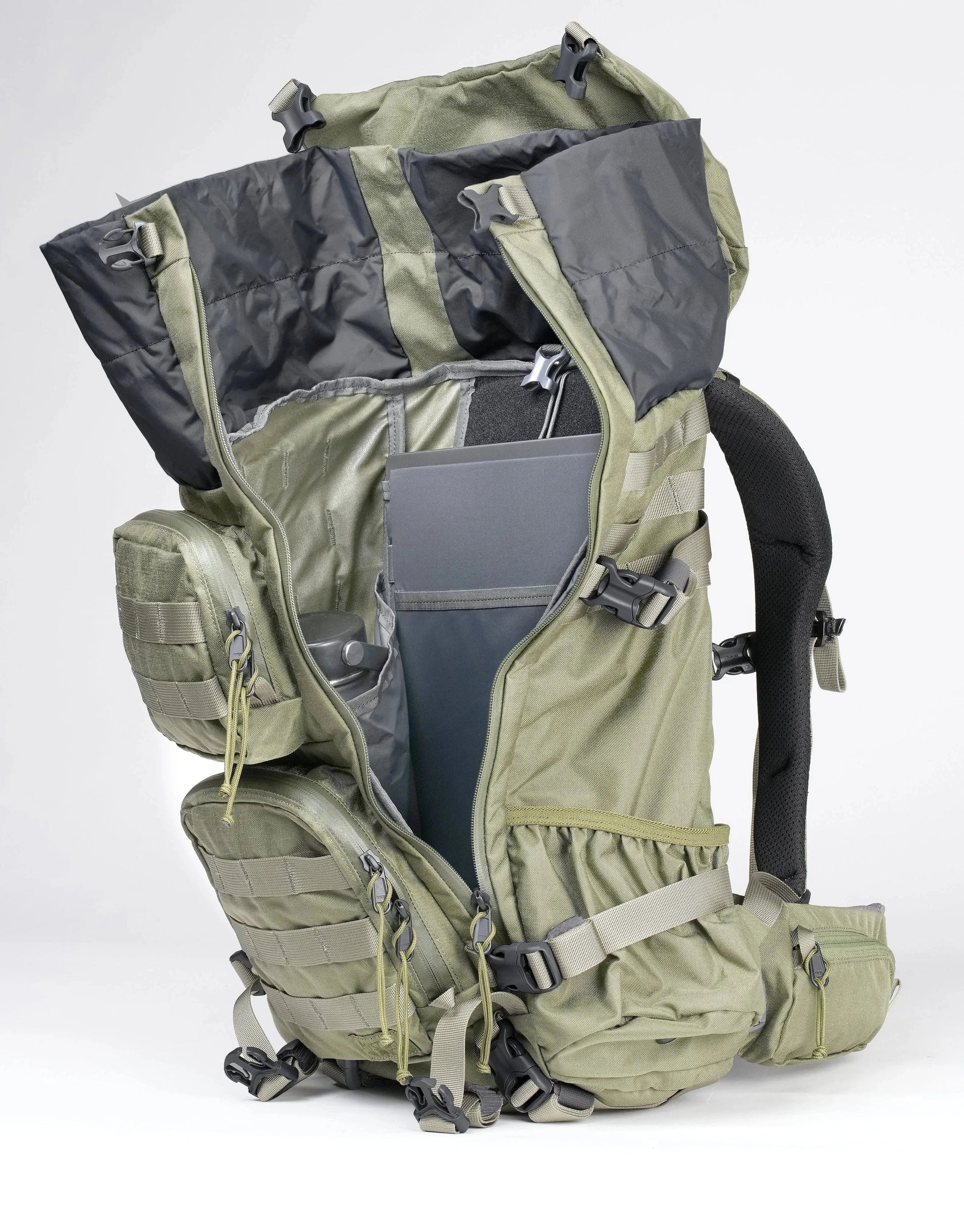 BLITZ 35 Backpack with tactical features, external PALS webbing, and multiple pockets for urban and outdoor use.