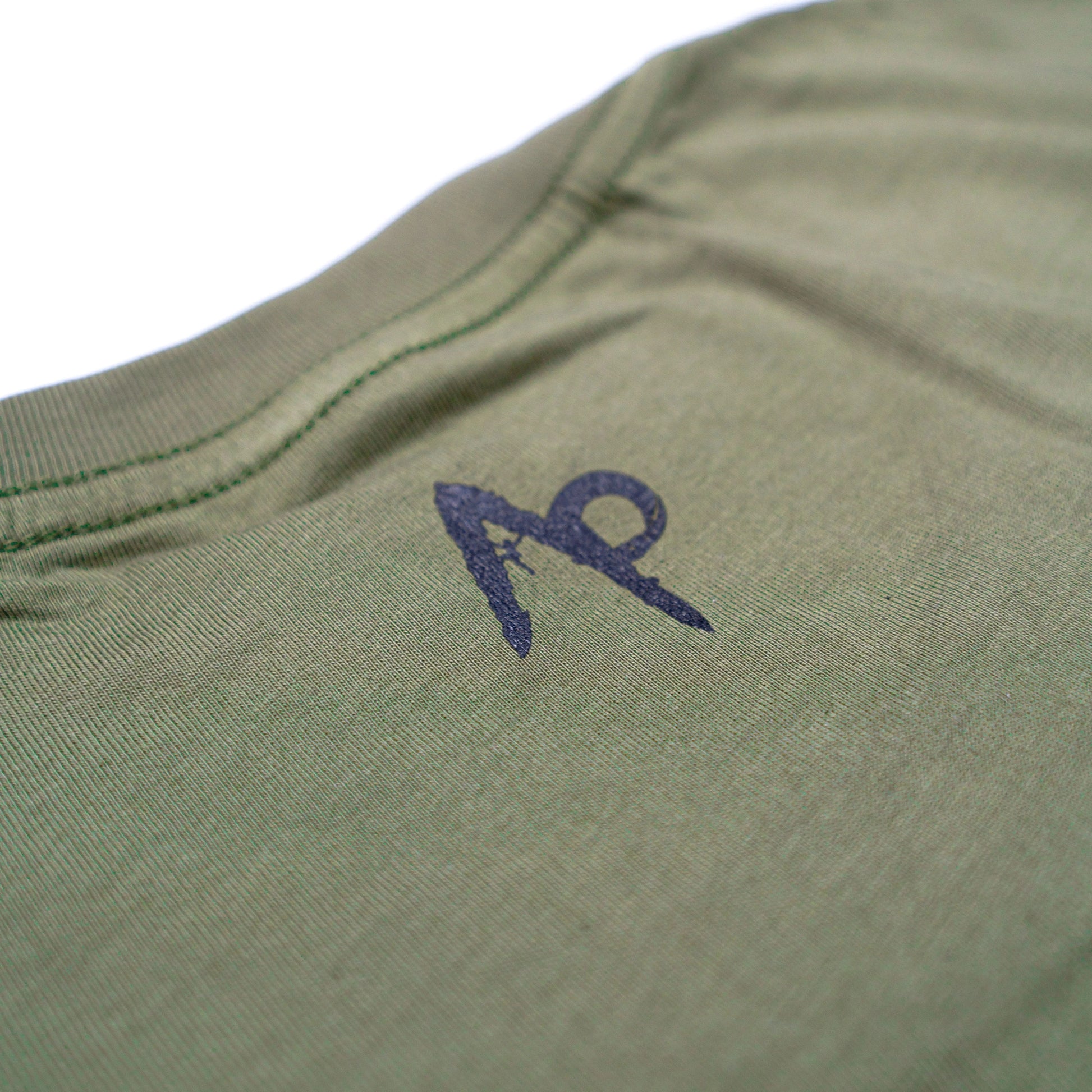 JustGoodKit, Branded Army Green T-Shirt – Minimalistic Style Meets Everyday Comfort