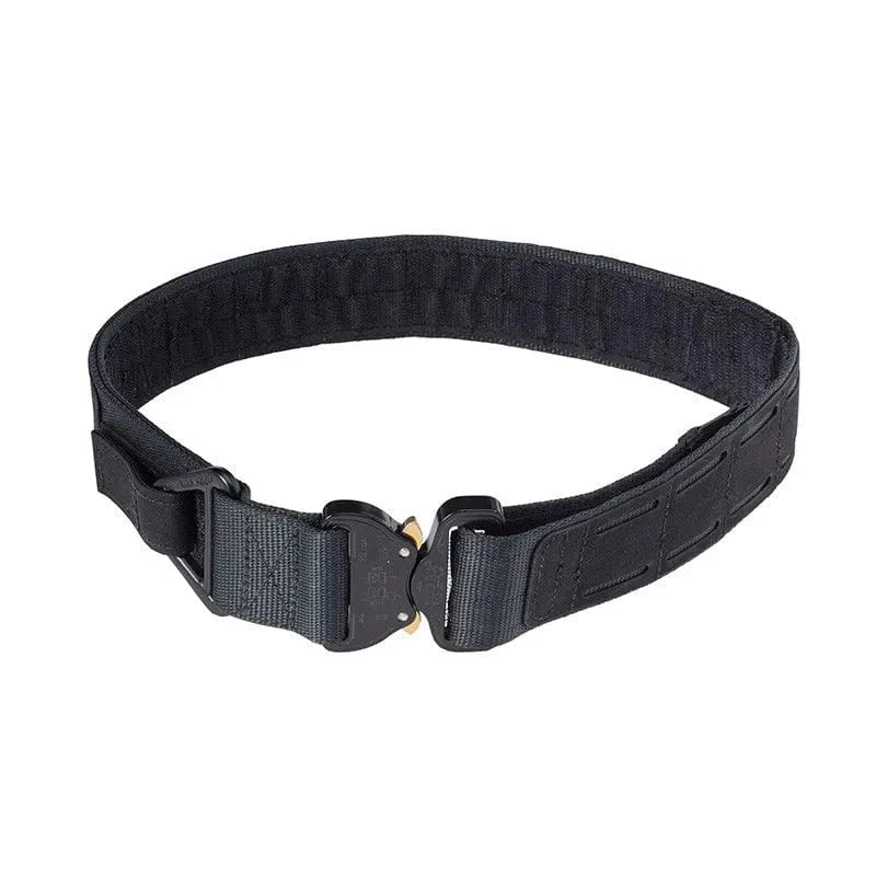 Valhalla ECS Tactical Battle Belt with Cobra Buckle and MOLLE system in black.