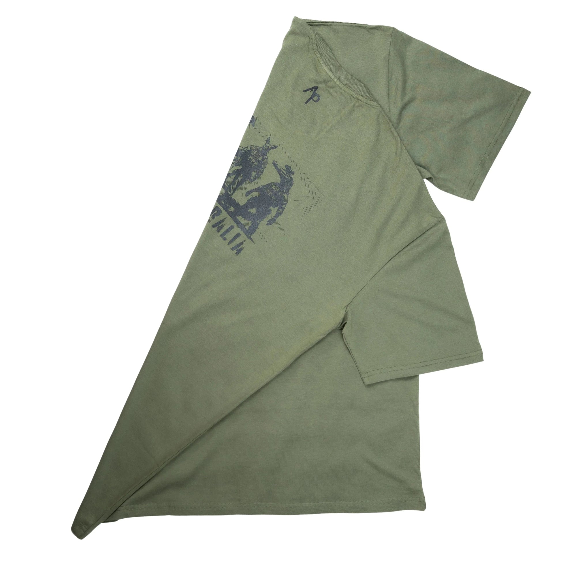 JustGoodKit, Branded Army Green T-Shirt – Minimalistic Style Meets Everyday Comfort