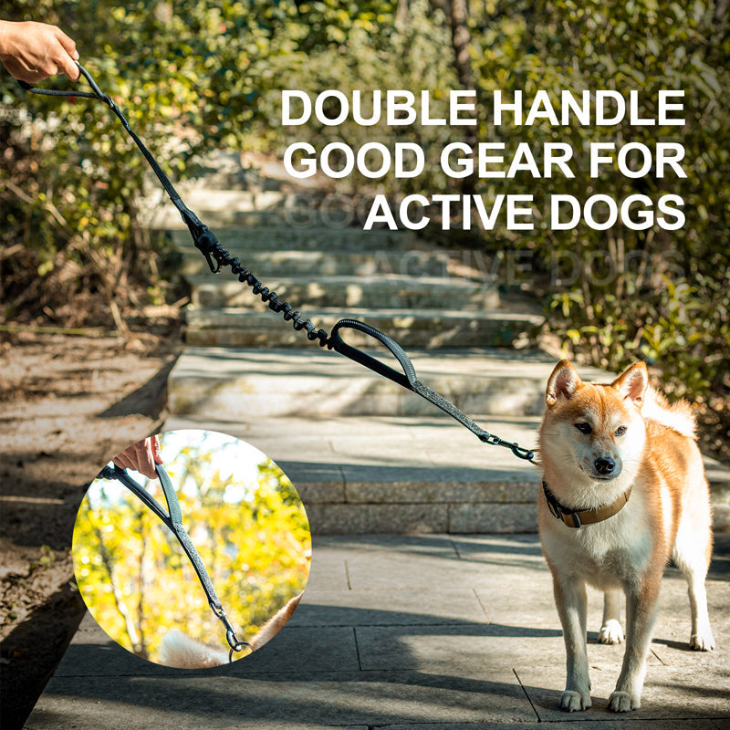 Durable ONETIGRIS Dog Leash 17 with double handles for active dogs.