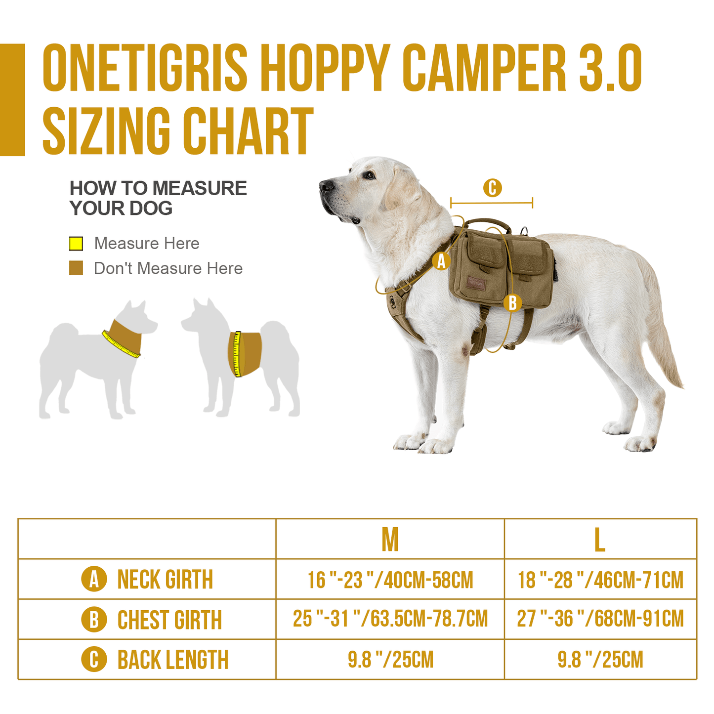 ONETIGRIS - HOPPY CAMPER Dog Pack 3.0