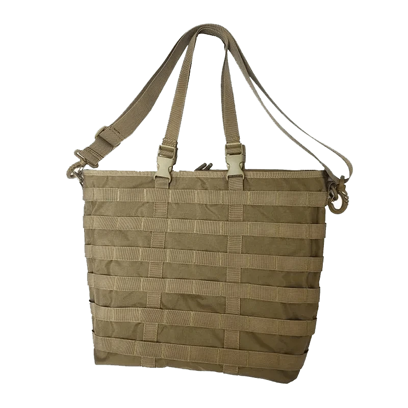 Unisex Tactical Handbag in durable 500D DuPont Cordura, featuring MOLLE system for customizable space, rugged unisex design, available in various tactical colors.