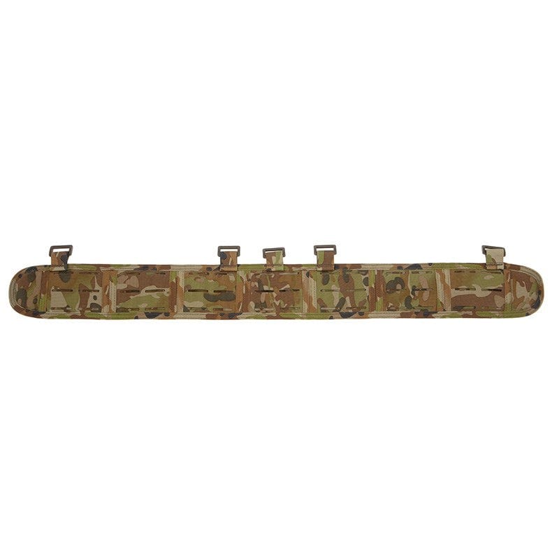 VALHALLA Fat Boy Slim Comforter V2 tactical belt comforter in multi-terrain pattern with PALS attachment slots.
