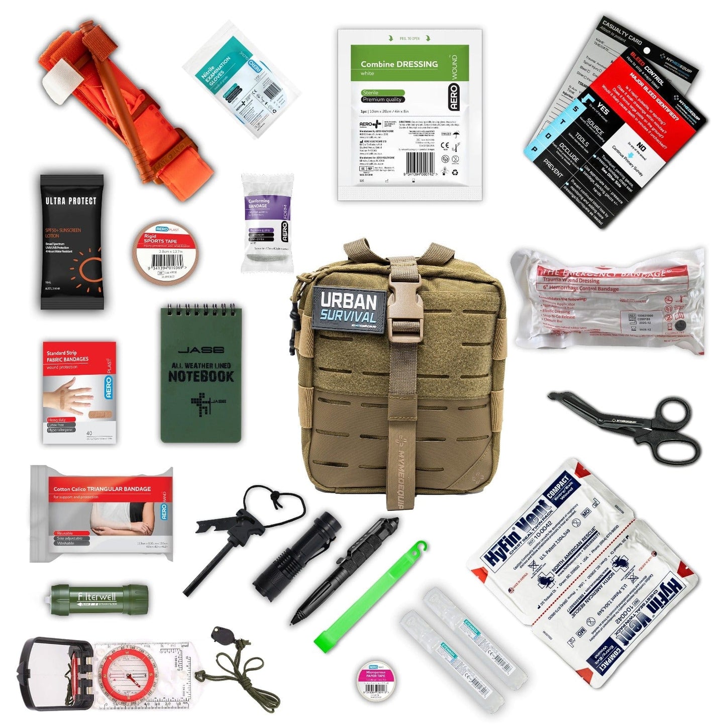 Urban Survival Kit (Tourniquet: CAT or DNIPRO)