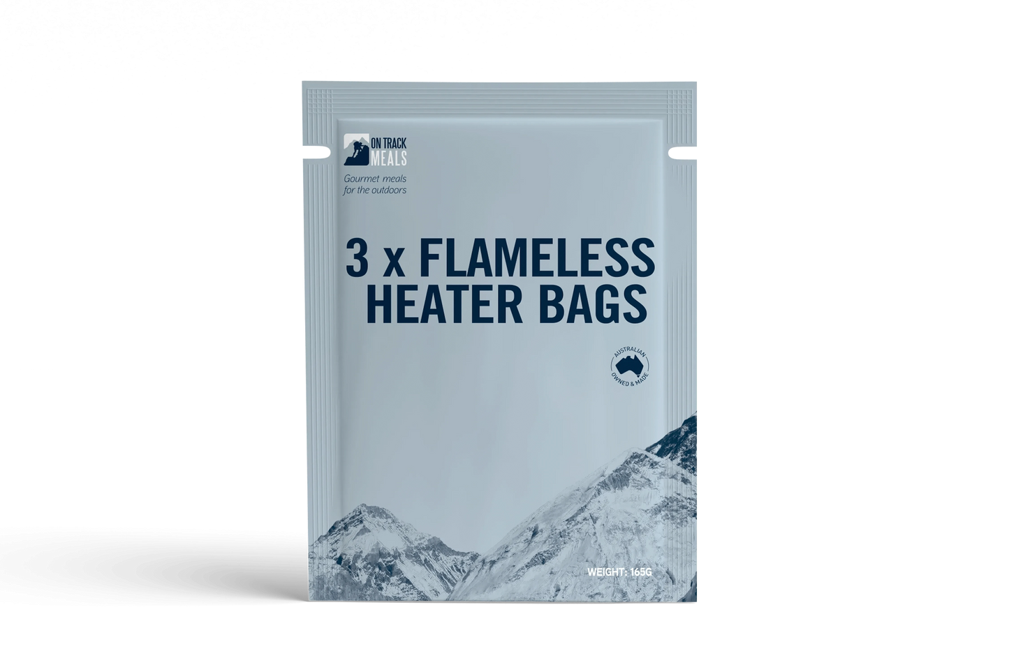 Flameless heater bag for outdoor meal heating, perfect for hiking without open flames.