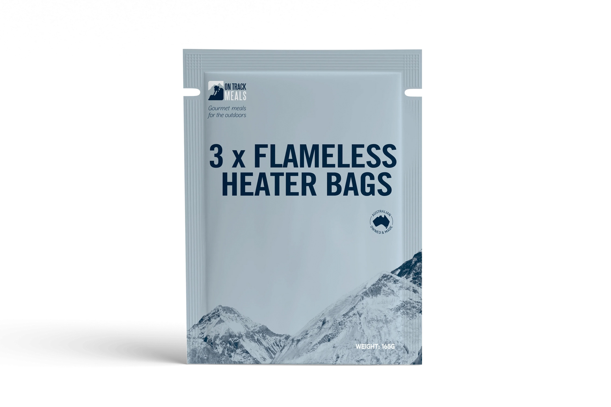 Flameless heater bag for outdoor meal heating, perfect for hiking without open flames.