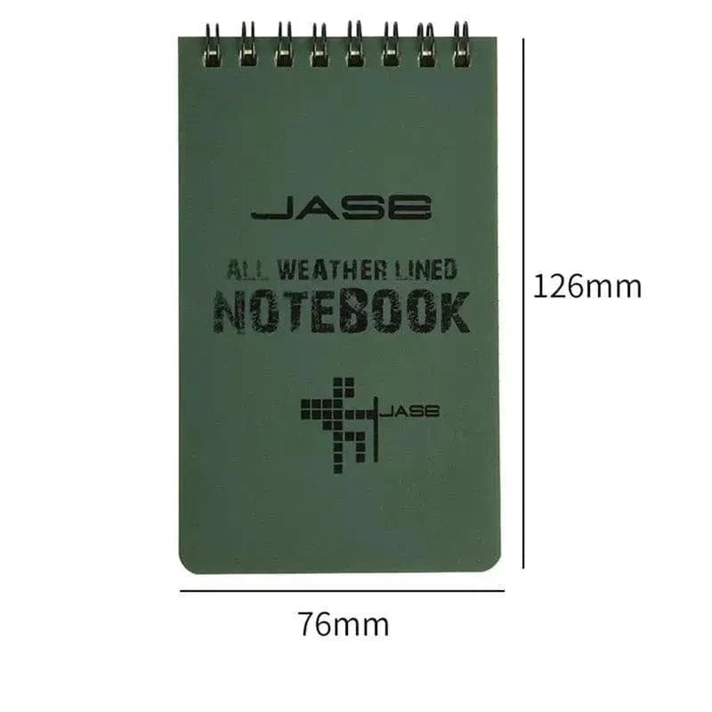 Waterproof notebook with durable design, 126mm x 76mm, ideal for outdoor adventures and everyday notes.