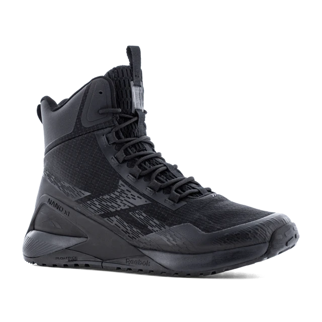 Reebok - Nano X1 Adventure Men's 6" Tactical Boot with Side Zipper - Black