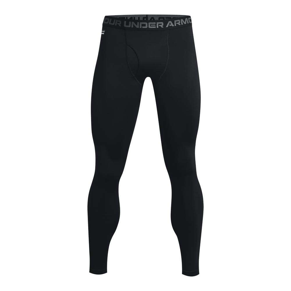 Men's UA Tactical ColdGear® Infrared Base Leggings with body heat retention technology.