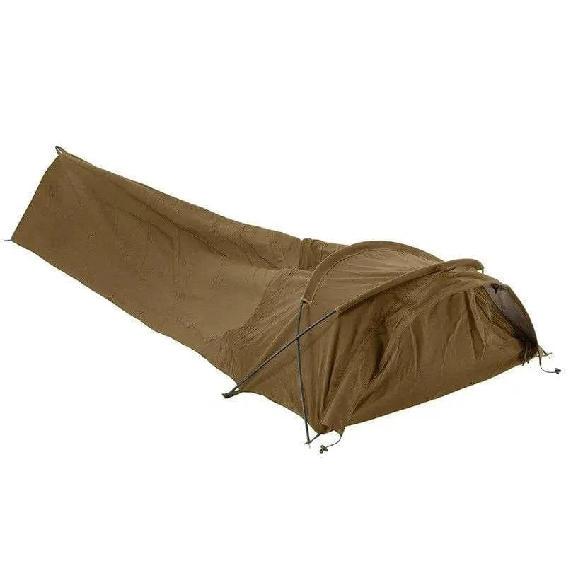 Valhalla Bivi Bag Shelter with spacious design and X-Dome frame for outdoor protection.