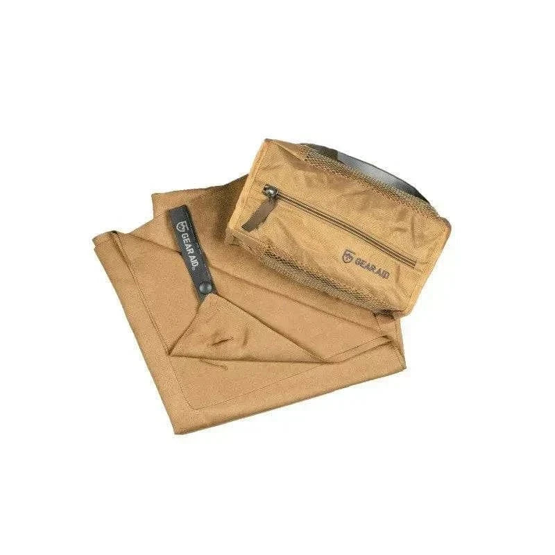 Multipurpose Tactical Towel by McNETT Tactical with pouch for travel and fitness, antimicrobial treated.