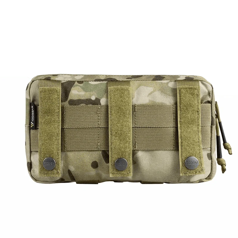 Tactical MOLLE Pouch For EDC in camouflage design with durable nylon and MOLLE system for easy attachment.