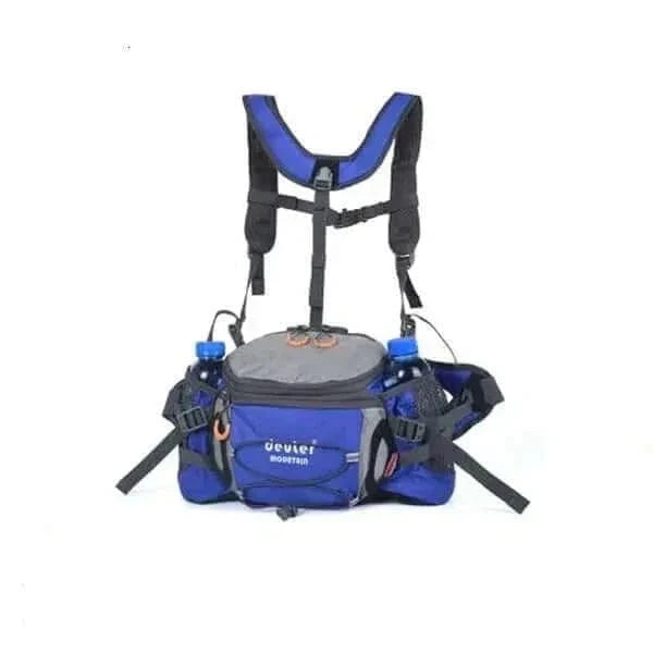 AdaptiPack Nylon Outdoor Companion with adjustable straps, main compartment, and gauze pockets for hiking and travel essentials.