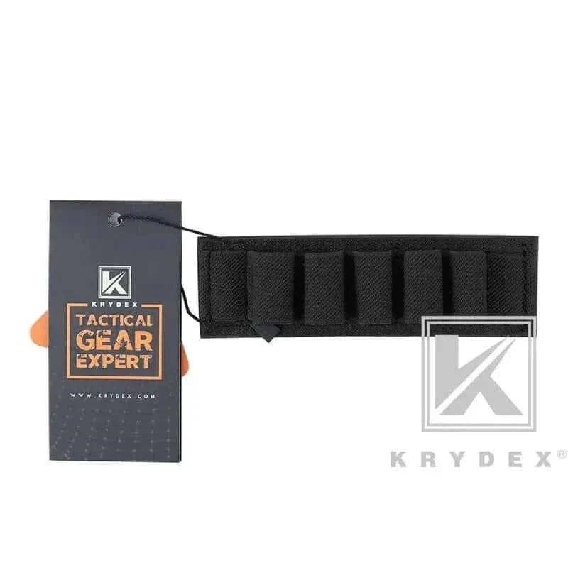 Tactical Cyalume Stick Holder in black made from durable Cordura Nylon with elastic storage panel and hook-backed attachment.