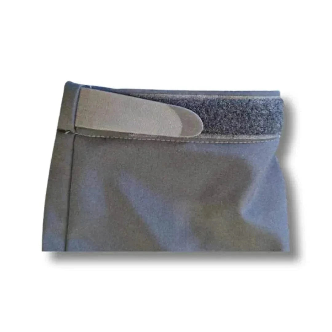 Close-up view of Valhalla tactical jacket sleeve with adjustable Velcro strap.