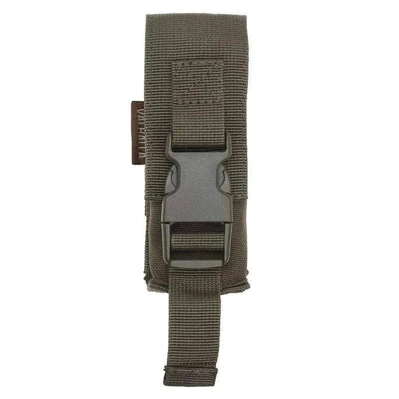 Multitool Pouch by Valhalla with quick-release buckle and MOLLE system.