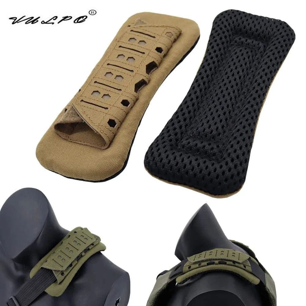 Laser-cut shoulder strap pads for enhanced comfort and durability, fits most vests and backpacks.