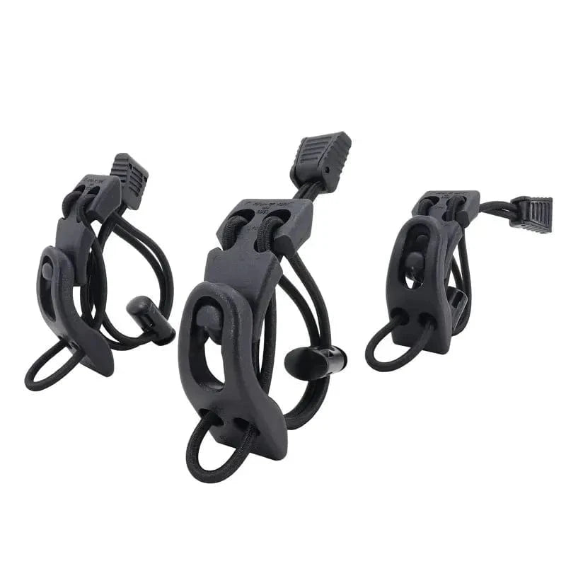 Multi-Purpose MOLLE Webbing Buckle Clip in tactical black, ideal for securing gear to MOLLE systems.