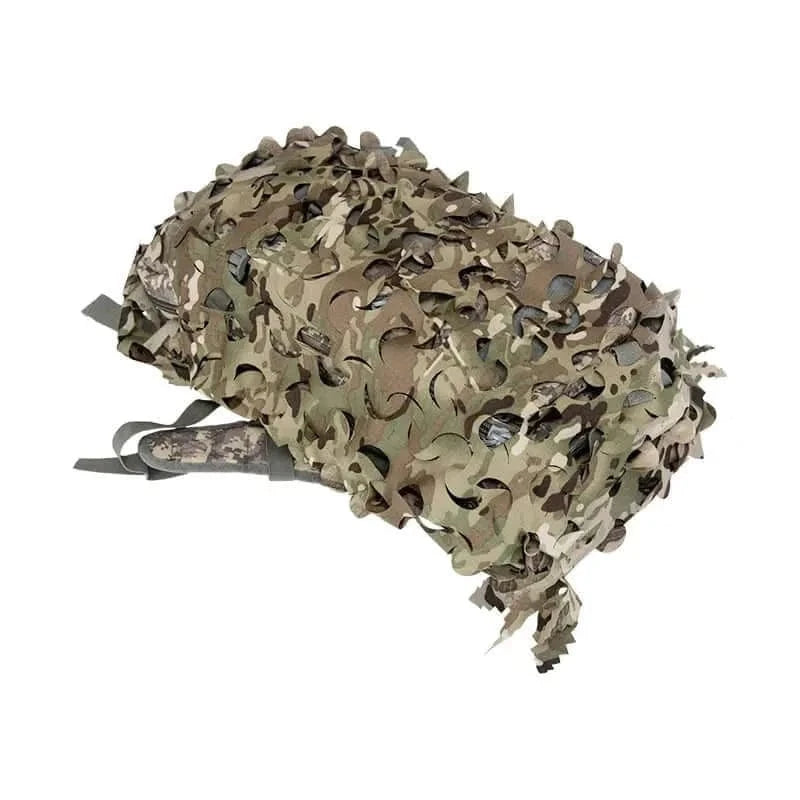 3D Camo Net Backpack Cover for 60L-80L, premium stealth for hunting and outdoor adventures.