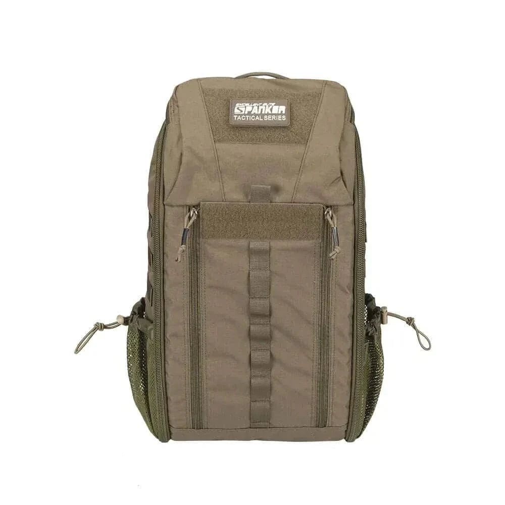 Medical backpack for survival and emergency, CORDURA material, internal frame, designed for quick access and organization of supplies.