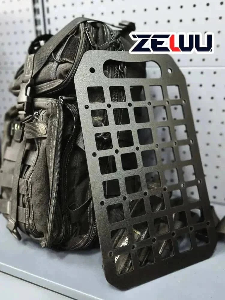 Backpack with Molle Panel Organizer for tactical outdoor storage.