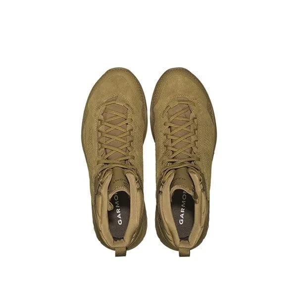Garmont T4 Groove Mid-Cut Waterproof Tactical Boot, top view, showcasing durable suede upper and ergonomic design.