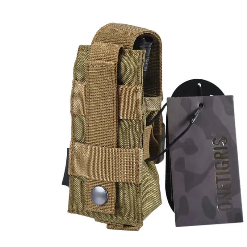 Tactical Flashlight Holster with MOLLE JustGoodKit Tactical Flashlight Holster with MOLLE Everyday Carry Pouch
