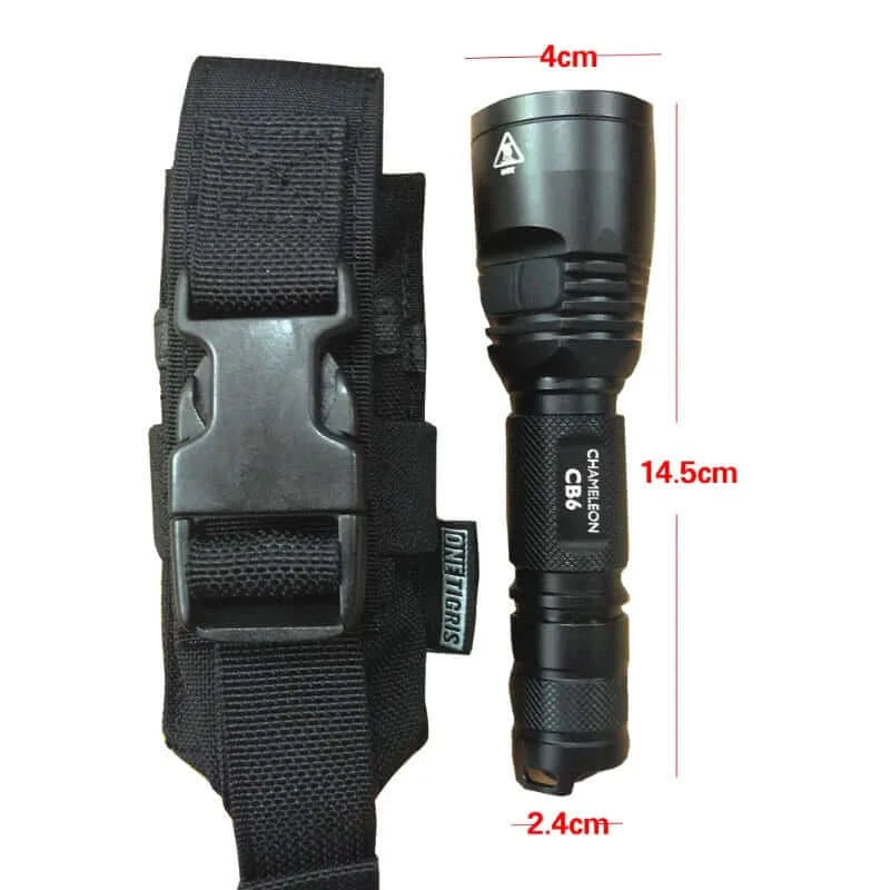 Tactical Flashlight Holster with MOLLE JustGoodKit Tactical Flashlight Holster with MOLLE Everyday Carry Pouch