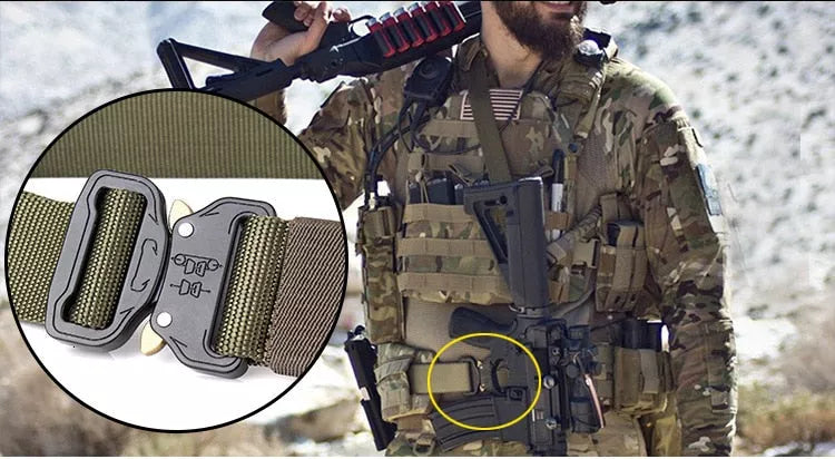 Nylon Tactical Style Belt for Everyday Wear JustGoodKit Nylon Tactical Style Belt for Everyday Wear Nylon Tactical Style Belt for Everyday Wear