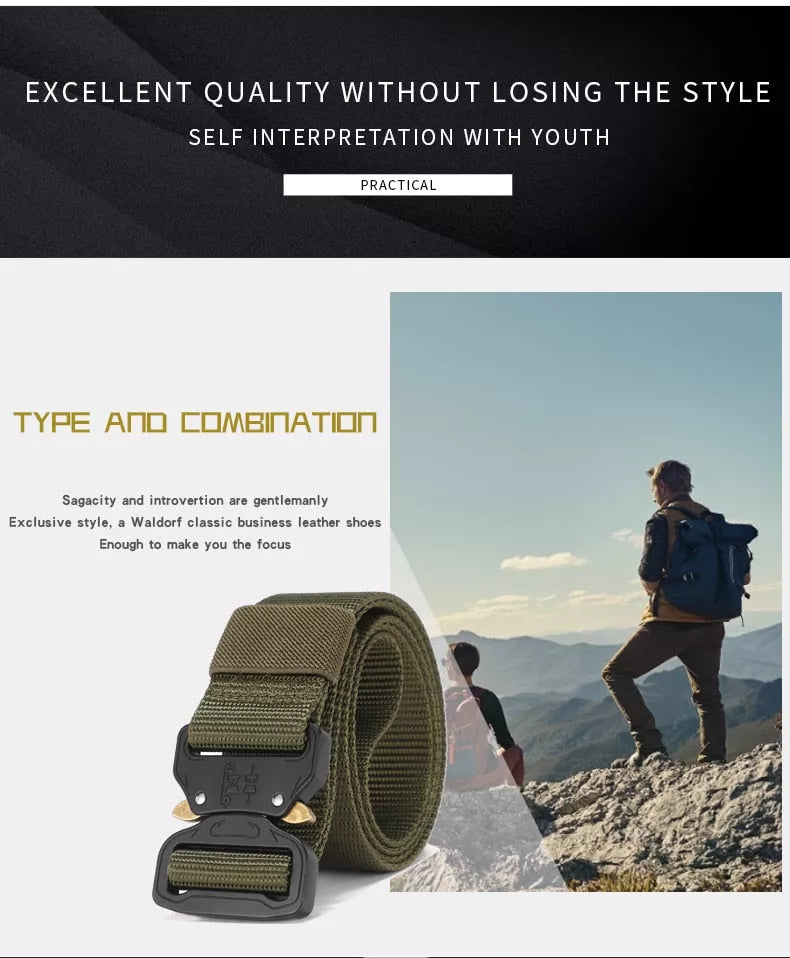 Nylon Tactical Style Belt for Everyday Wear JustGoodKit Nylon Tactical Style Belt for Everyday Wear Nylon Tactical Style Belt for Everyday Wear