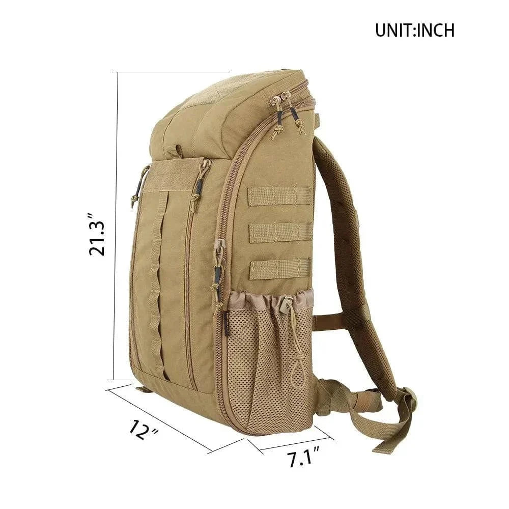 Tactical Multifunctional Backpack in CORDURA nylon with multiple compartments and adjustable straps.