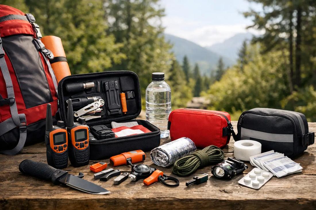 Hiking Emergency Kit Packing Example