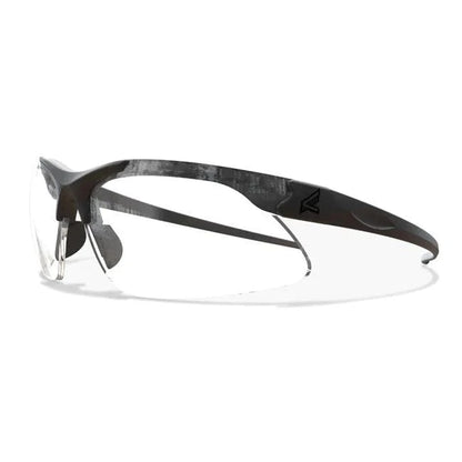 Sharp Edge shooting glasses with ballistic-rated protection, Vapor Shield anti-fog lenses, and UV defense.