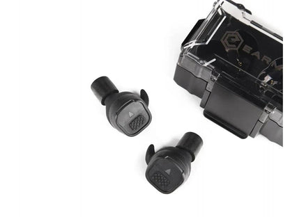 Earmor M20T wireless tactical hearing protection earbuds with charging case.