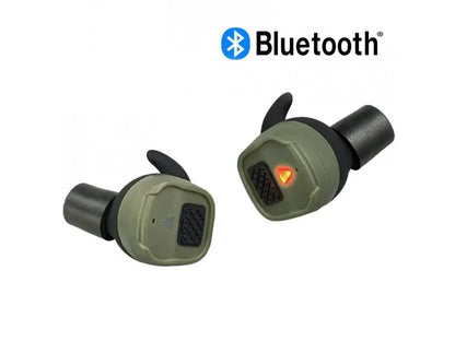 Earmor M20T Wireless Tactical Hearing Protection Earbuds with Bluetooth connectivity and noise-cancelling technology.