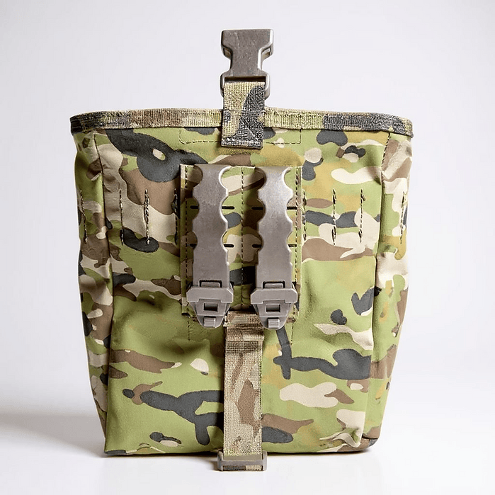 Australian-Made Tactical Dump Pouch in camouflage with secure attachment features.