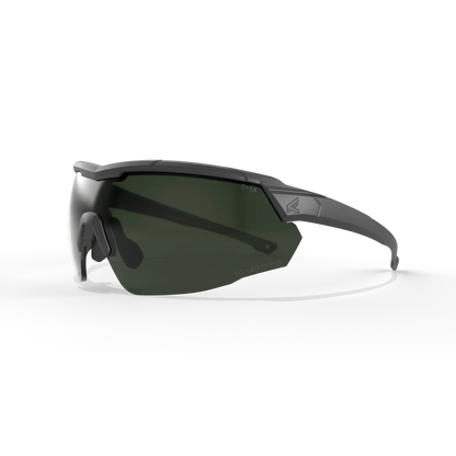 Edge Eyewear Rolling Thunder sunglasses with thin temples and anti-fog G-15 Vapor Shield lenses.