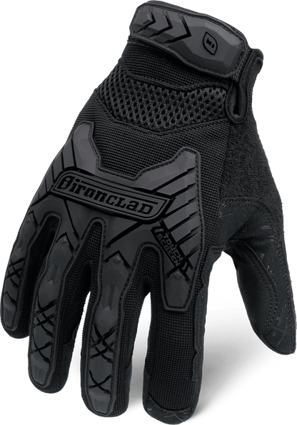 IronClad Impact Tactical Gloves with impact-resistant rubber, touchscreen compatibility, and reinforced suede palm.