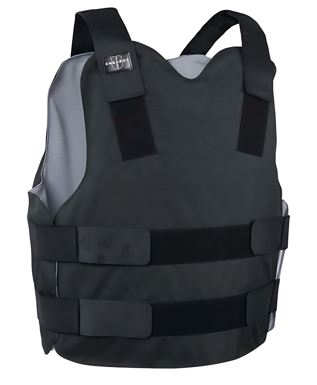 Engarde - TITANSKIN Anti-Stab Vest, NIJ-0115.00 Level 1 protection, stab-resistant material, black tactical design.