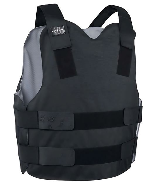 Engarde - TITANSKIN Anti-Stab Vest, NIJ-0115.00 Level 1 protection, stab-resistant material, black tactical design.