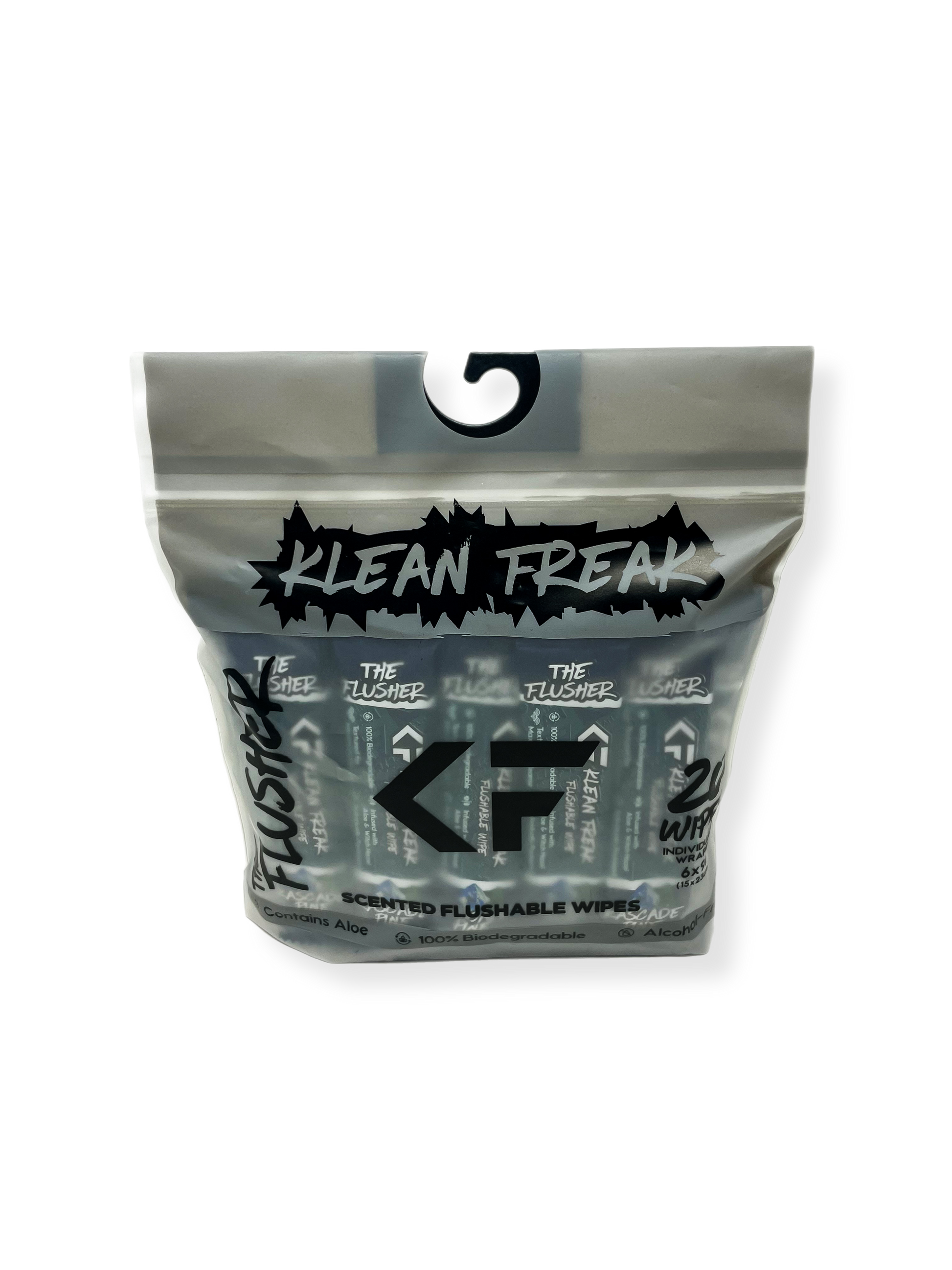 JustGoodKit, Klean Freak Flusher – Flushable Wipes for a Fresh and Klean You!