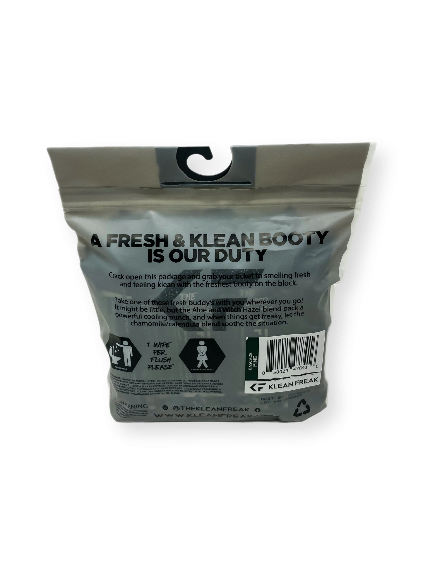 JustGoodKit, Klean Freak Flusher – Flushable Wipes for a Fresh and Klean You!