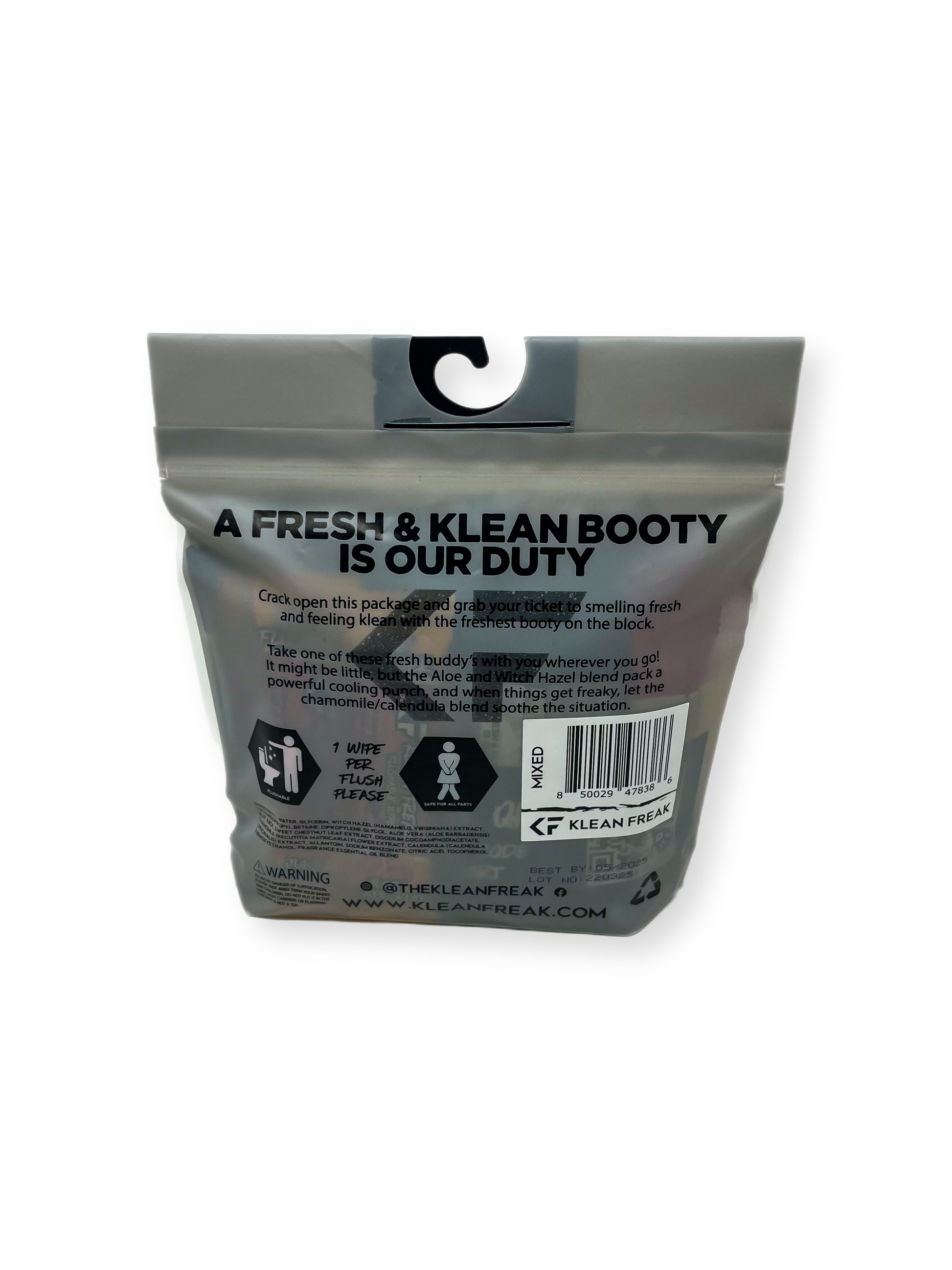 JustGoodKit, Klean Freak Flusher – Flushable Wipes for a Fresh and Klean You!