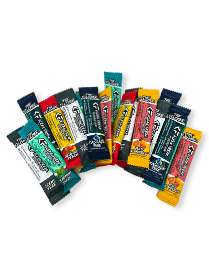 Flushable wipes assortment pack with various scents for personal hygiene.