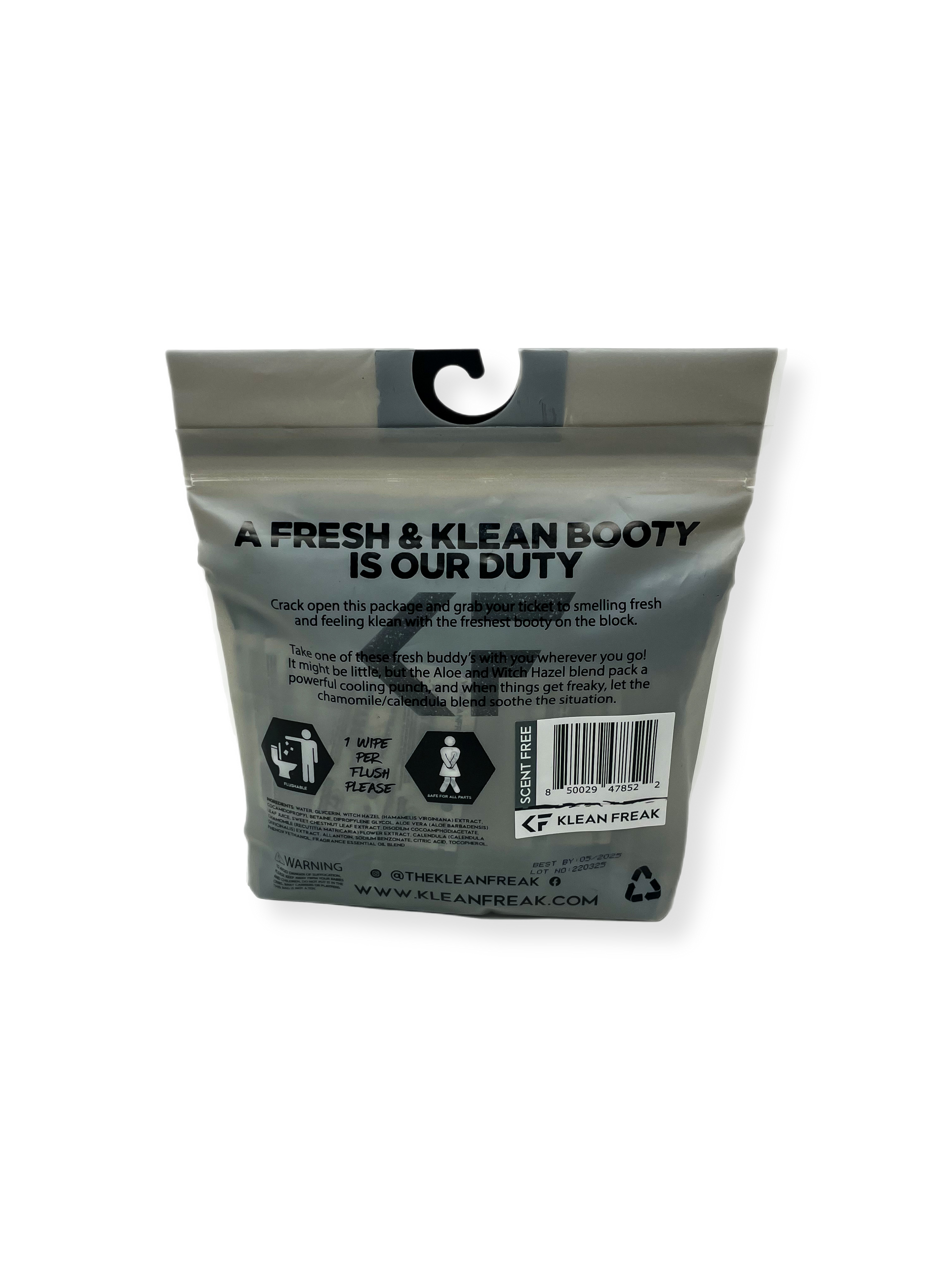 JustGoodKit, Klean Freak Flusher – Flushable Wipes for a Fresh and Klean You!