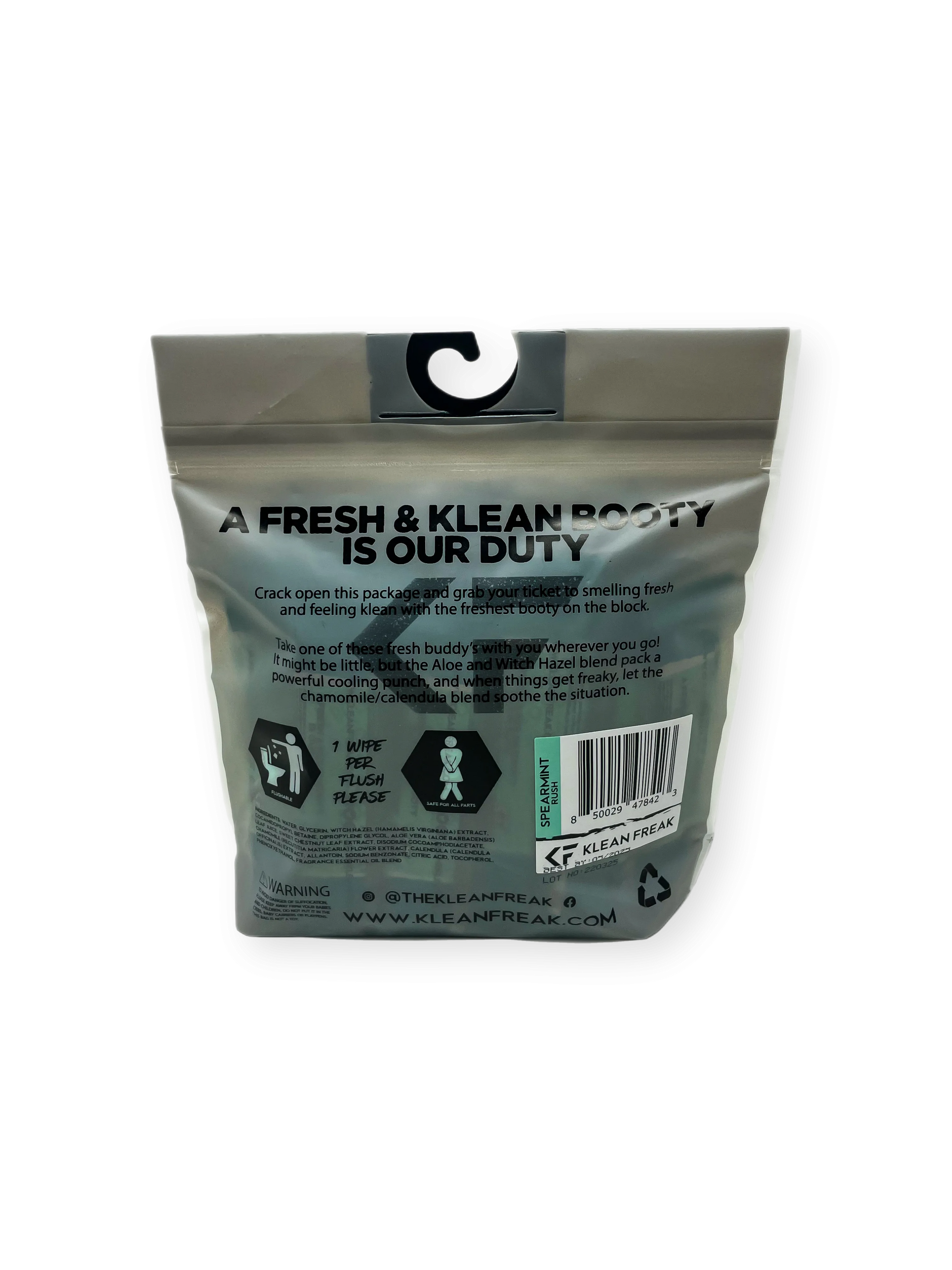 JustGoodKit, Klean Freak Flusher – Flushable Wipes for a Fresh and Klean You!