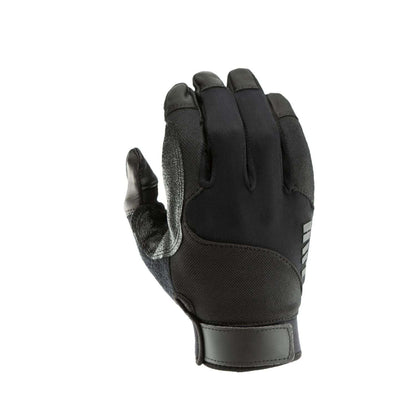 Cut resistant touchscreen glove with synthetic leather palm and ergonomic design.