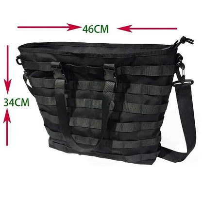 Unisex Tactical Handbag with 500D DuPont Cordura fabric, customizable MOLLE system, and versatile design.