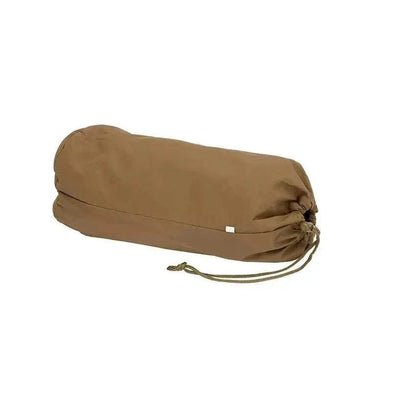 Waterproof Bivi Bag from Valhalla in coyote color, packed in a stuff sack.